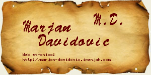 Marjan Davidović vizit kartica